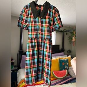 ****SOLD**** NWOT Dangerfield Rainbow Plaid Dress